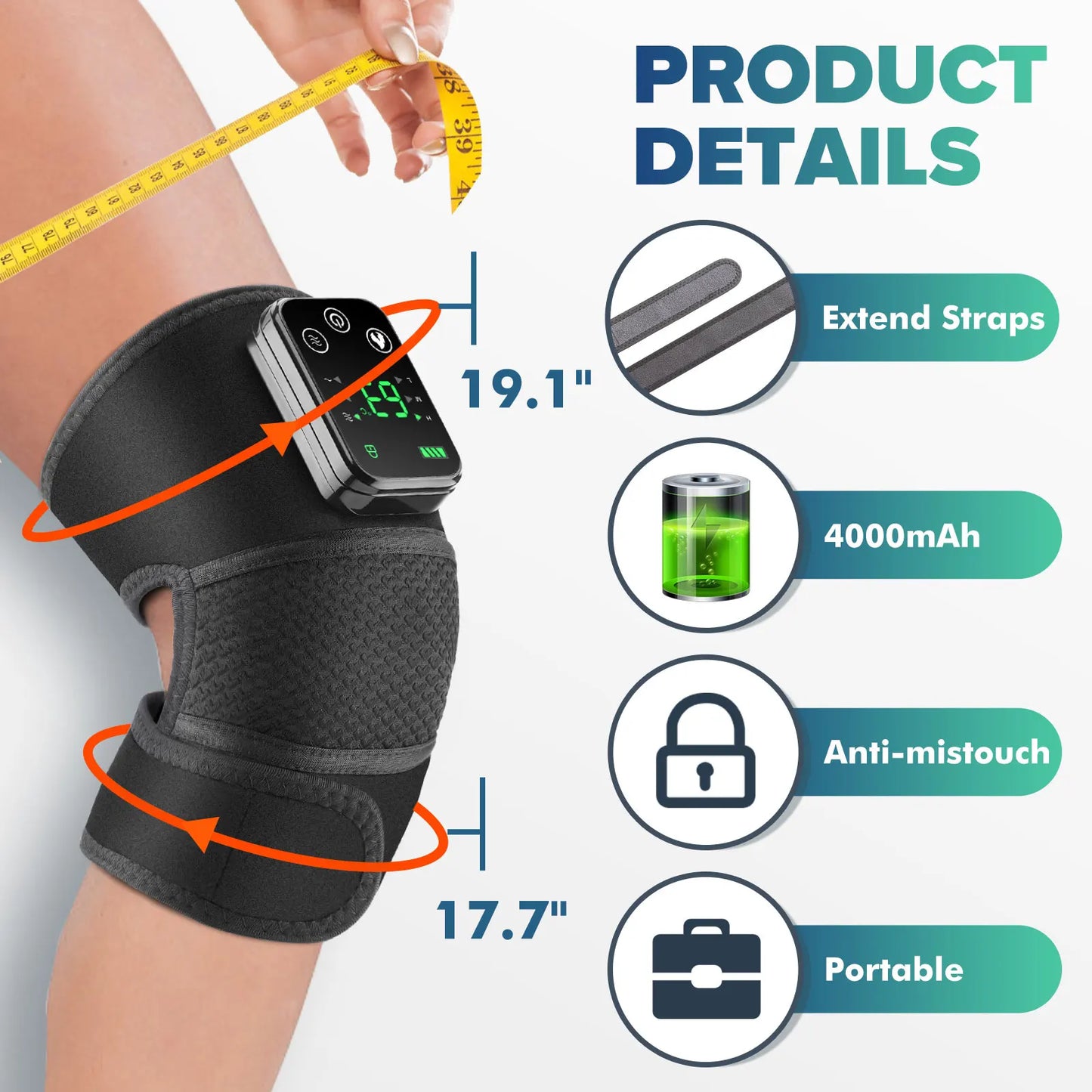 LegThera™ Heated Vibration Knee Massager