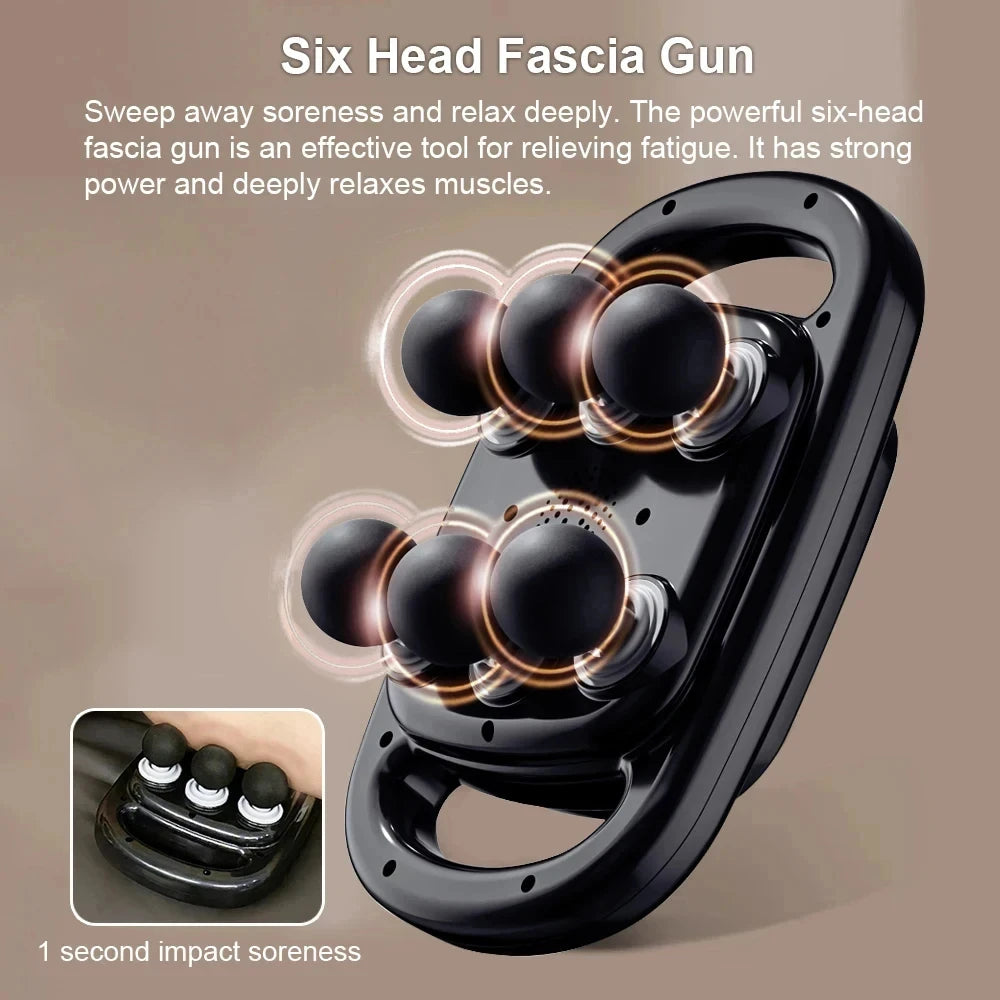 LegThera™ 6-Head Deep Tissue Massage Gun